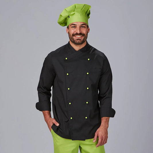 930400-001 - CHAQUETA HOMBRE COCINA NIZA SIN BOTONES (PEDIR APARTE REF 3111) NEGRO