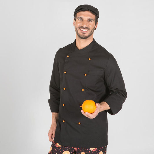 930400-001 - CHAQUETA HOMBRE COCINA NIZA SIN BOTONES (PEDIR APARTE REF 3111) NEGRO