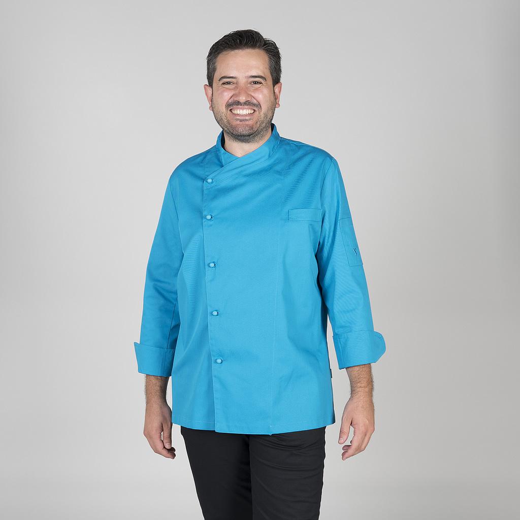 930700-115 - CHAQUETA COCINA UNISEX TERAMO TURQUESA