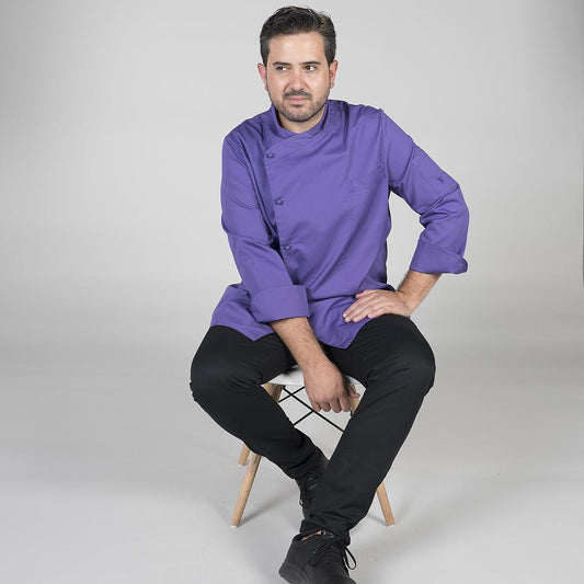 930700-136 - CHAQUETA COCINA UNISEX TERAMO MORADO