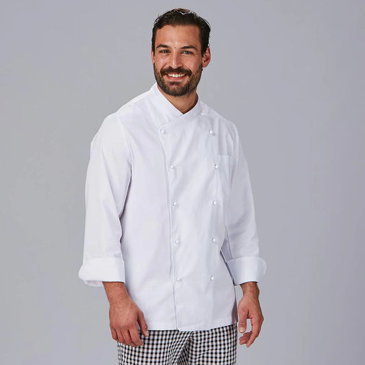 931000-101 - CHAQUETA COCINA UNISEX NAPOLES ANTIMANCHAS (TEFLON) M/L