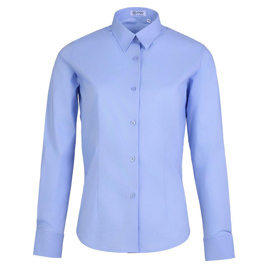 931138-19 - CAMISA MUJER CUELLO CAMISERO MANGA LARGA ALAMEDA CELESTE