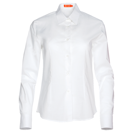 931144-13 - CAMISA MUJER CUELLO CAMISERO MANGA LARGA FLORIDA BLANCO