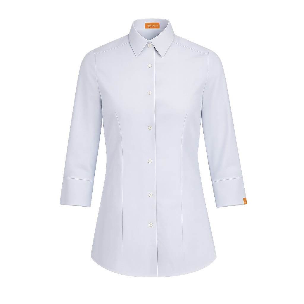 932138-13 - CAMISA MUJER CUELLO CAMISERO MANGA 3/4 ALAMEDA BLANCO