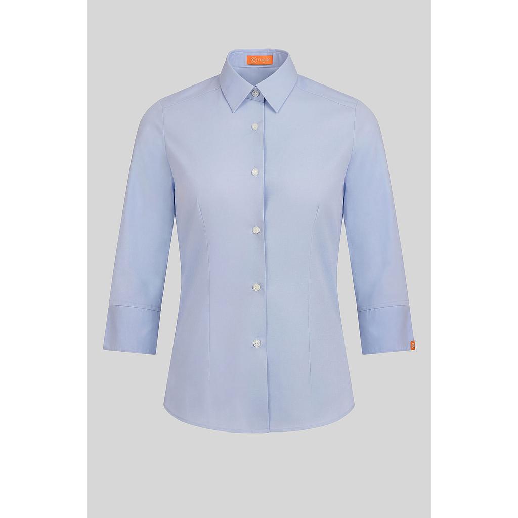 932138-19 - CAMISA MUJER CUELLO CAMISERO MANGA 3/4 ALAMEDA CELESTE
