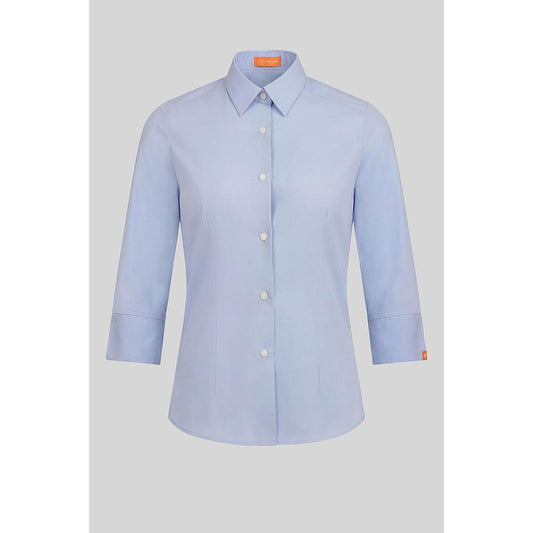 932138-19 - CAMISA MUJER CUELLO CAMISERO MANGA 3/4 ALAMEDA CELESTE