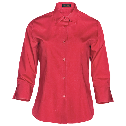 932139-09 - CAMISA MUJER CUELLO CAMISERO MANGA 3/4 MILAN GRANATE