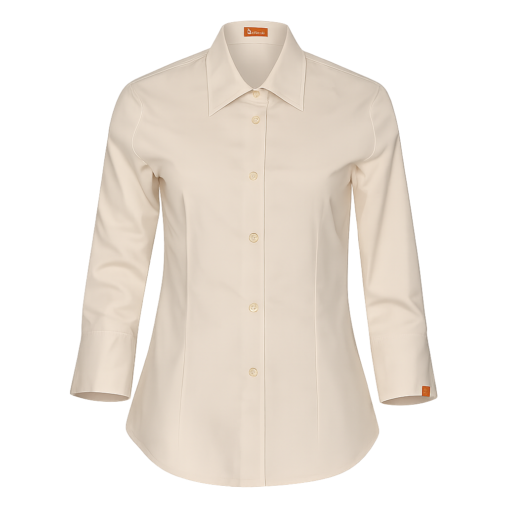 932139-15 - CAMISA MUJER CUELLO CAMISERO MANGA 3/4 MILAN BEIGE