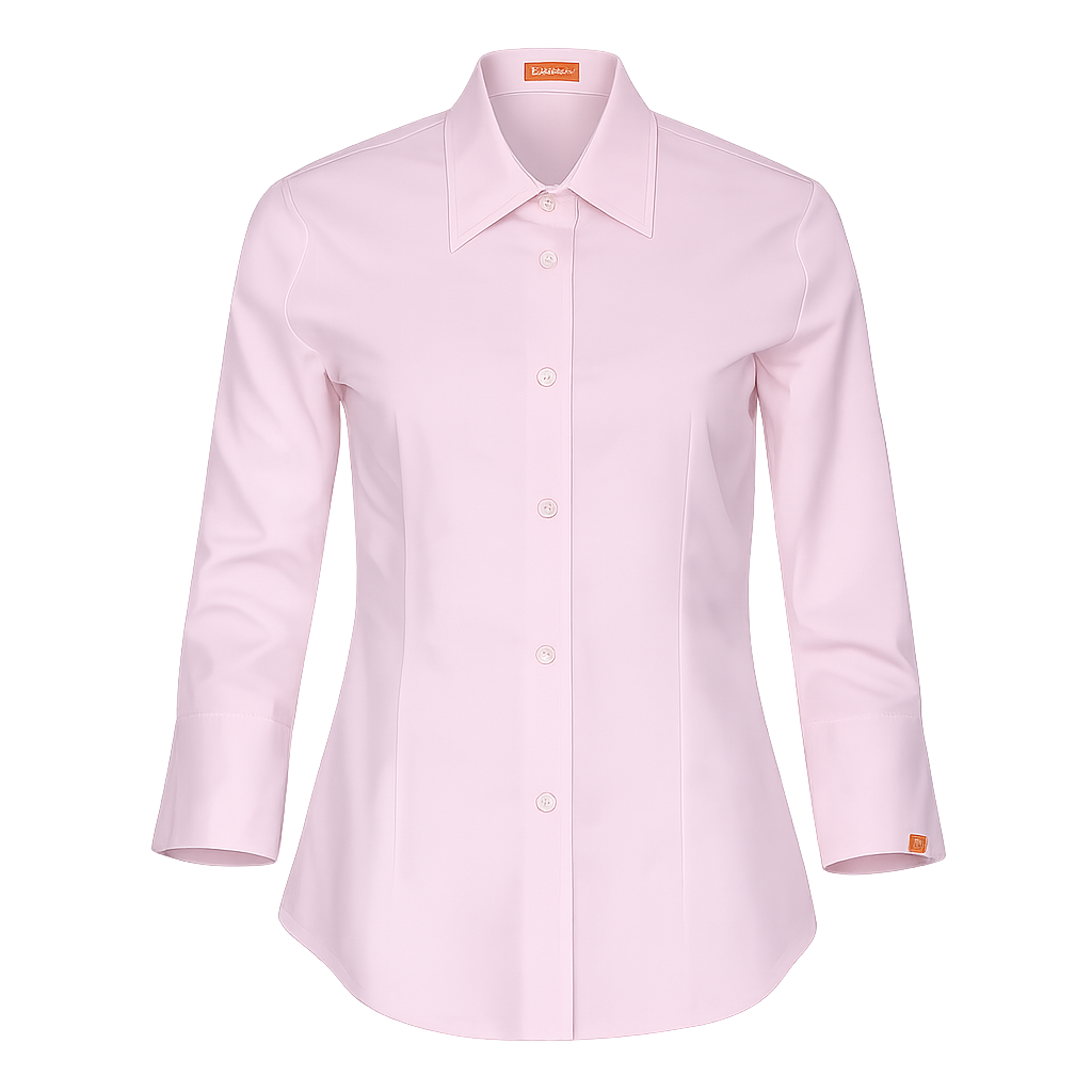 932139-38 - CAMISA MUJER CUELLO CAMISERO MANGA 3/4 MILAN ROSA