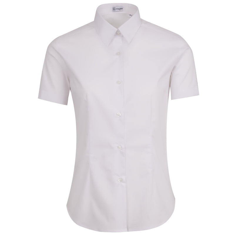 937138-13 - CAMISA MUJER CUELLO CAMISERO MANGA CORTA ALAMEDA BLANCO