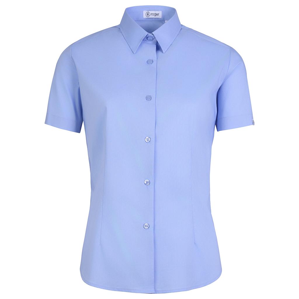 937138-19 - CAMISA MUJER CUELLO CAMISERO MANGA CORTA ALAMEDA CELESTE