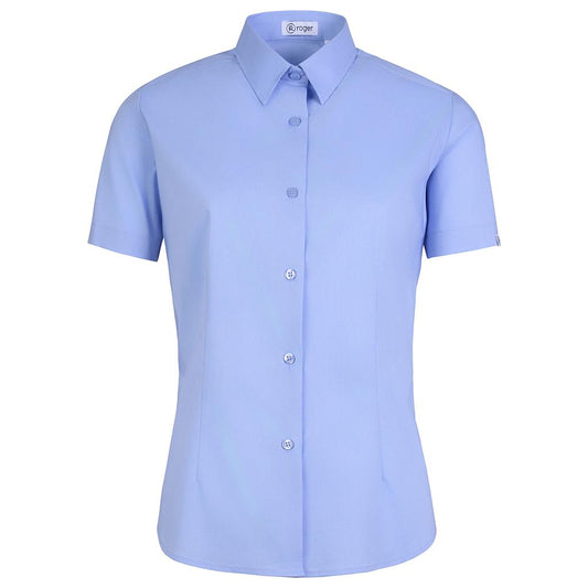 937138-19 - CAMISA MUJER CUELLO CAMISERO MANGA CORTA ALAMEDA CELESTE