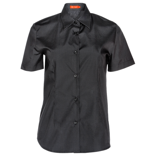 937141-07 - CAMISA MUJER CUELLO CAMISERO MANGA CORTA DELON NEGRO