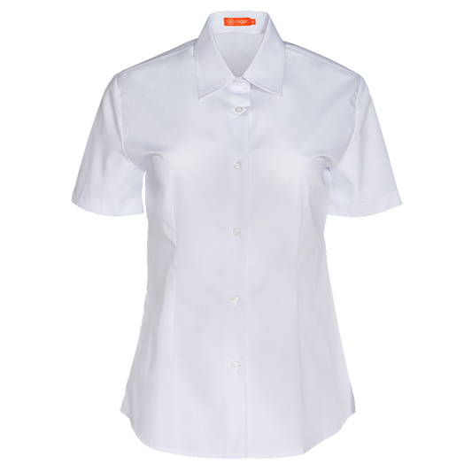 937141-13 - CAMISA MUJER CUELLO CAMISERO MANGA CORTA DELON BLANCO