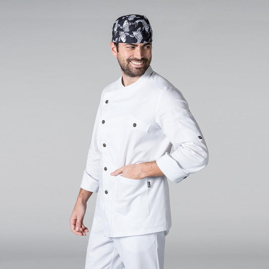 940500-101 - CHAQUETA COCINA HOMBRE SOLER BLANCO