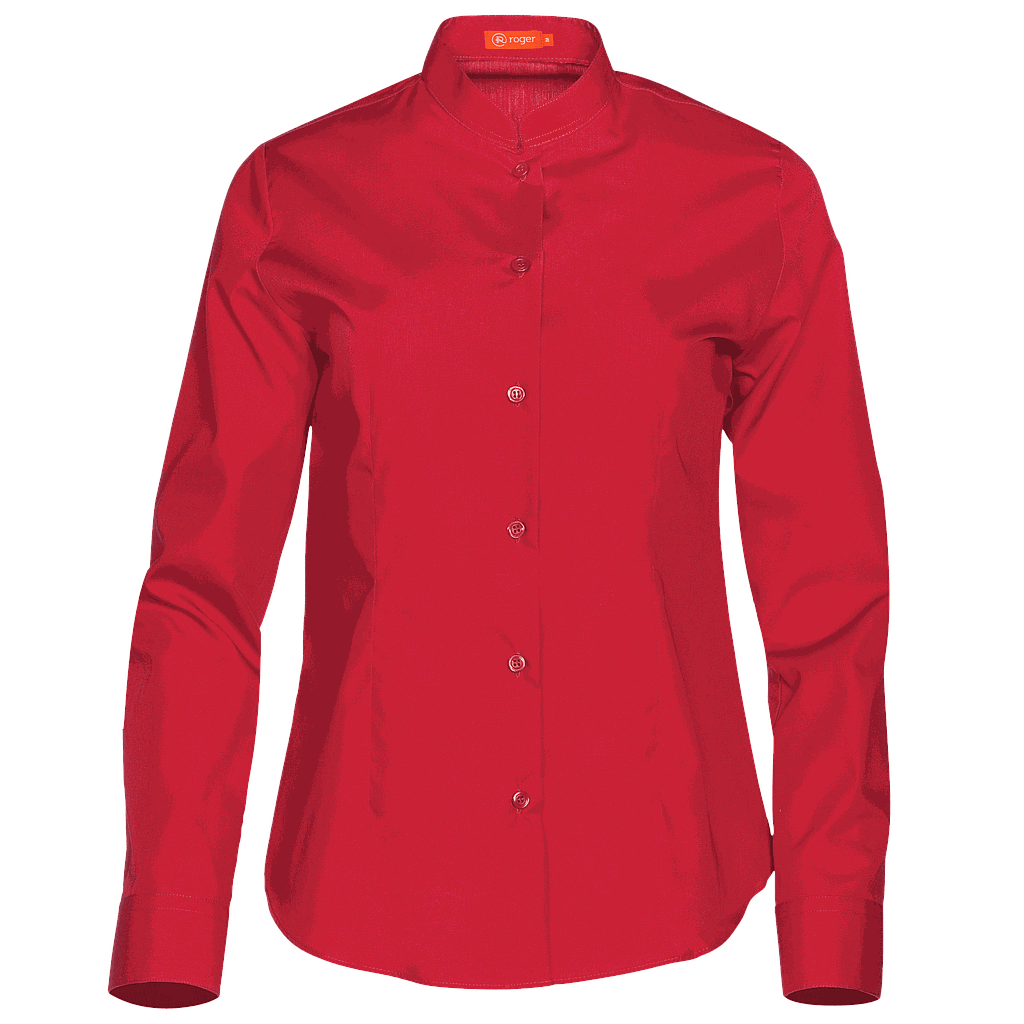 941138-09 - CAMISA MUJER CUELLO MAO MANGA LARGA NOBRE GRANATE