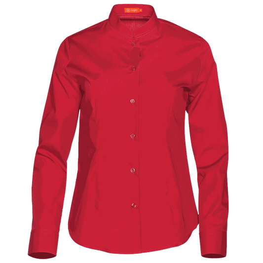 941138-09 - CAMISA MUJER CUELLO MAO MANGA LARGA NOBRE GRANATE