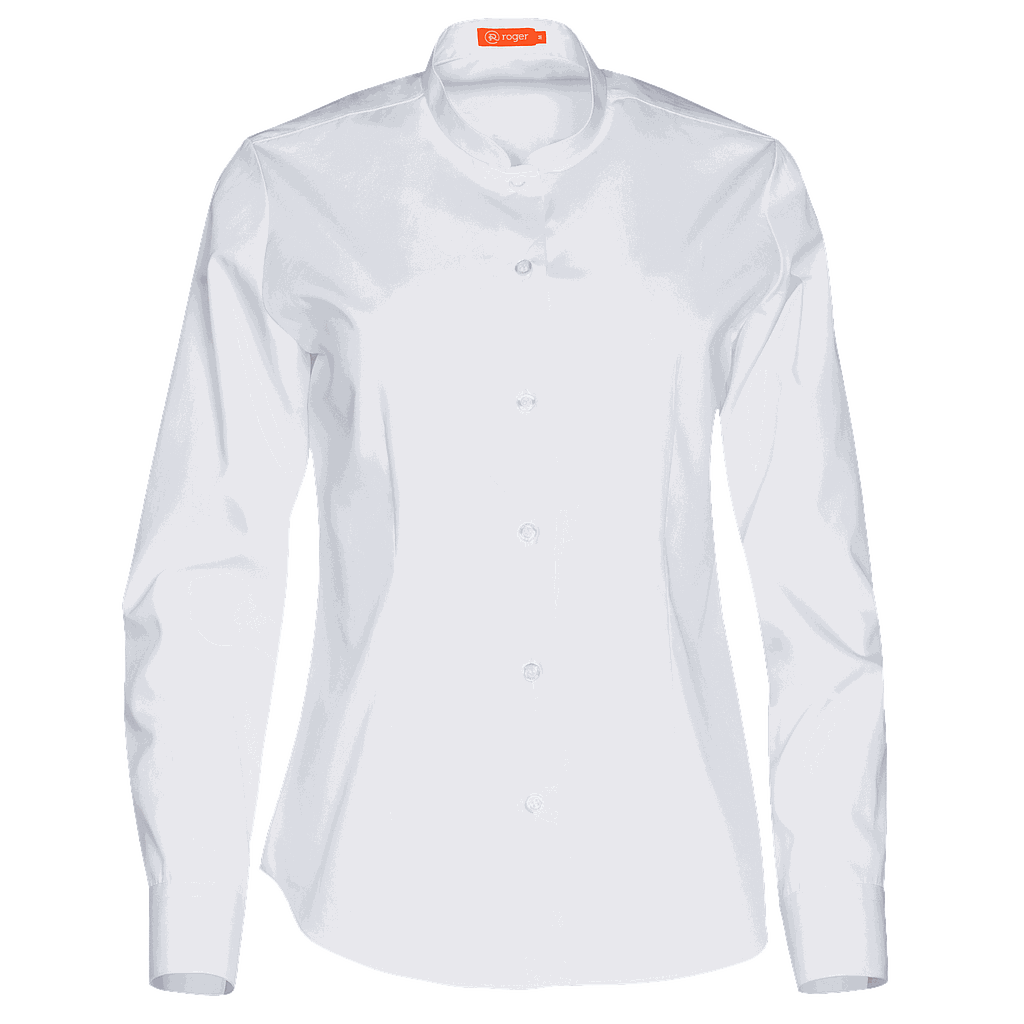 941138-13 - CAMISA MUJER CUELLO MAO MANGA LARGA NOBRE BLANCO