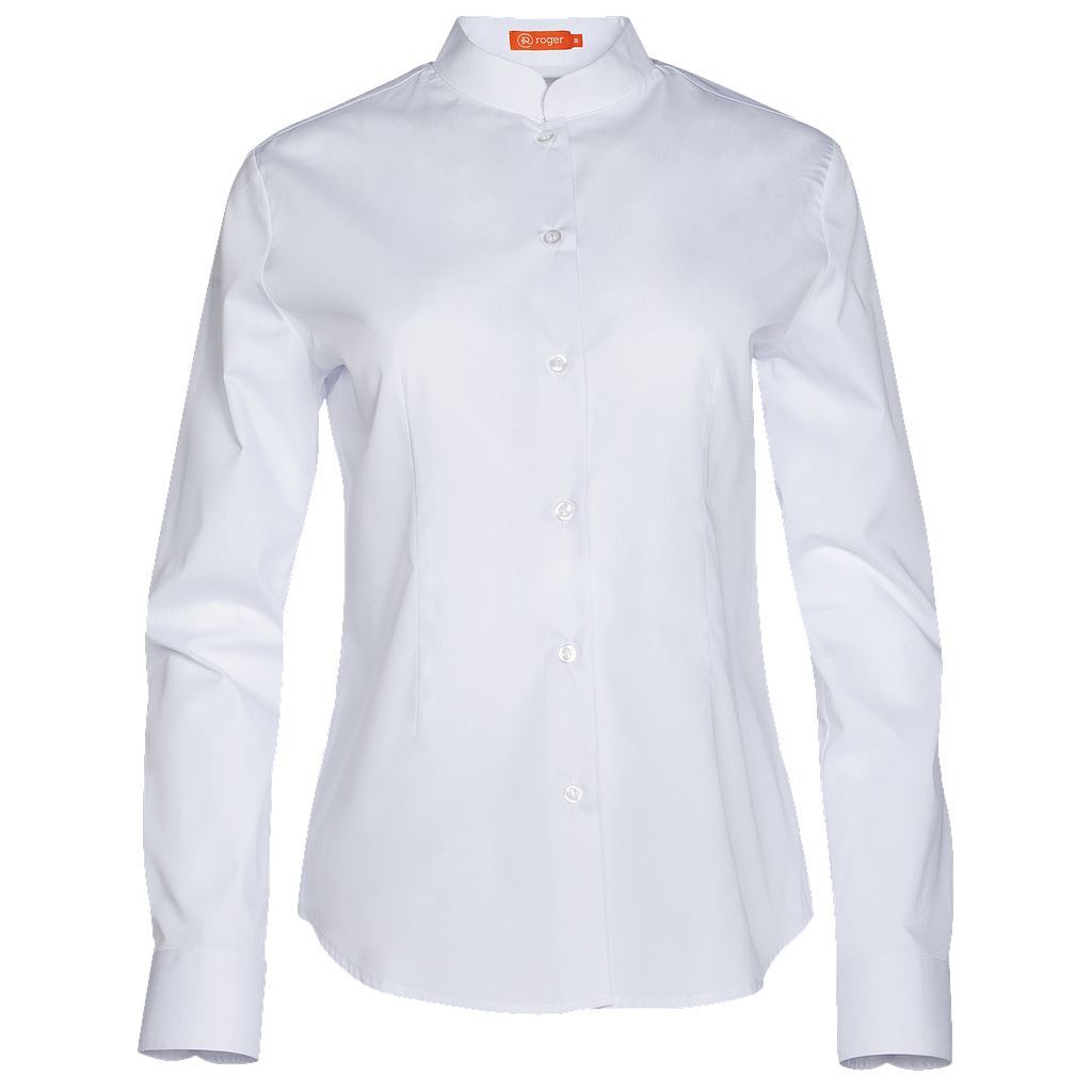 941141-13 - CAMISA MUJER CUELLO MAO MANGA LARGA GABIN BLANCO