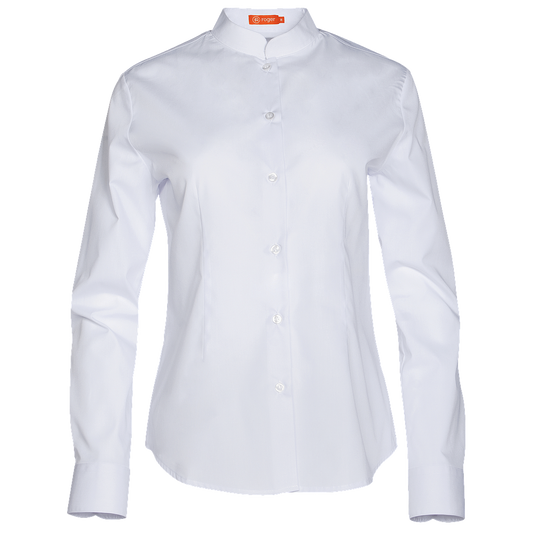 941141-13 - CAMISA MUJER CUELLO MAO MANGA LARGA GABIN BLANCO