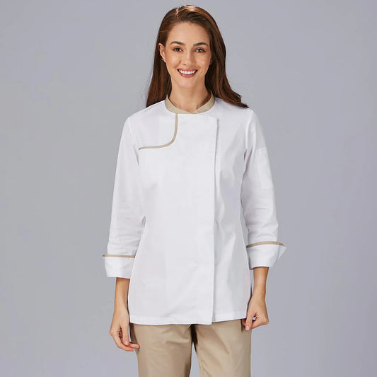 942900-142 - CHAQUETA COCINA MUJER ANAYA TEJIDO RECICLADO Y ORGANICO KLOPMAN