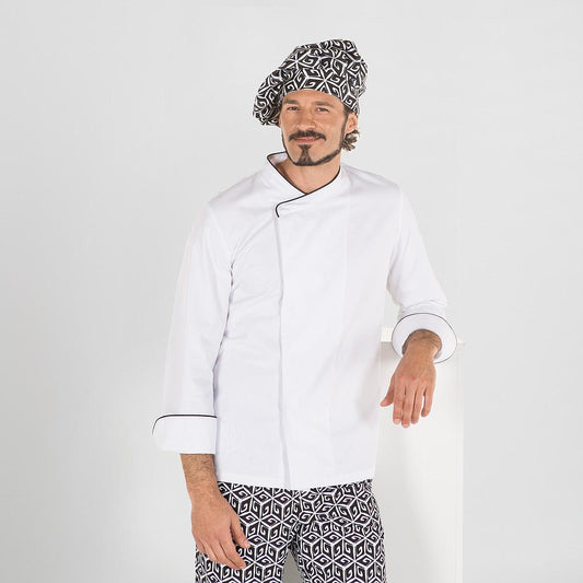 944600-101 - CHAQUETA COCINA HOMBRE ABAD BLANCO