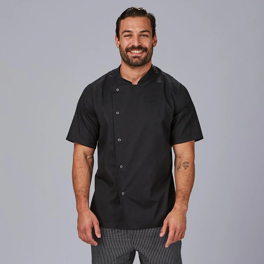 945100-001 - CHAQUETA COCINA UNISEX LUQUE M/C NEGRO