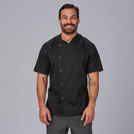 945100-001 - CHAQUETA COCINA UNISEX LUQUE M/C NEGRO