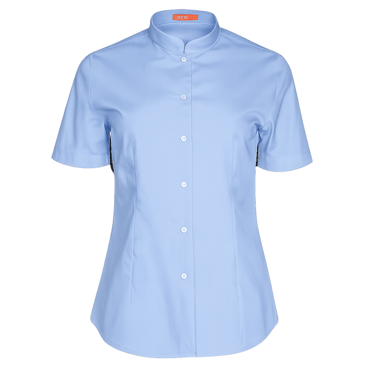 947138-19 - CAMISA MUJER CUELLO MAO MANGA CORTA NOBRE CELESTE