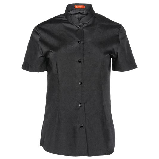 947141-07 - CAMISA MUJER CUELLO MAO MANGA CORTA GABIN NEGRO
