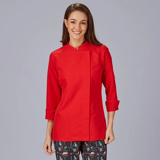 948500-105 - CHAQUETA COCINA MUJER MIRANDA ROJO