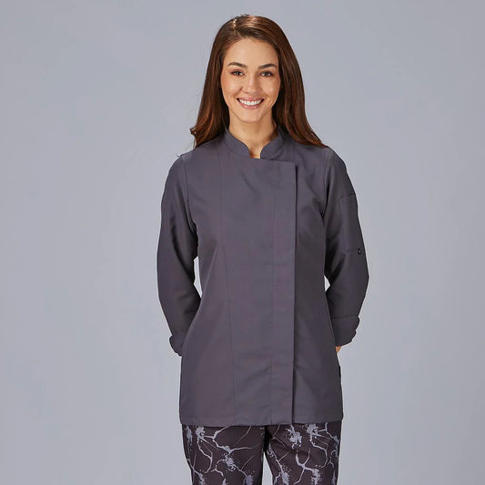 948500-139 - CHAQUETA COCINA MUJER MIRANDA GRIS MARENGO