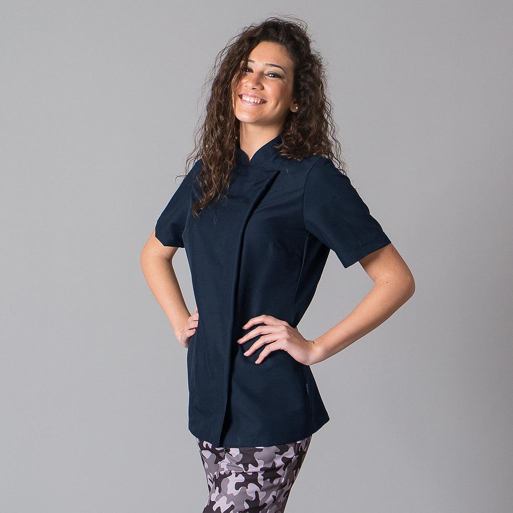 948600-104 - CHAQUETA COCINA MUJER PAZ M/C MARINO