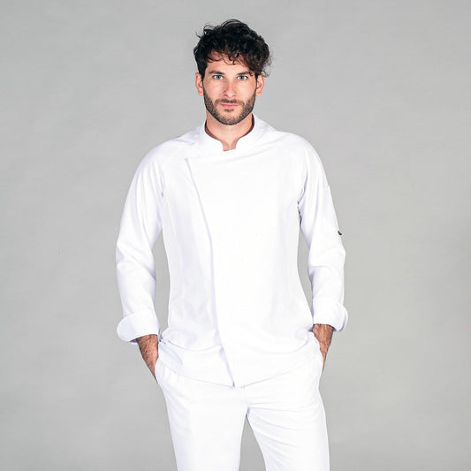 949700-101 - CHAQUETA COCINA HOMBRE CRESPO BLANCO