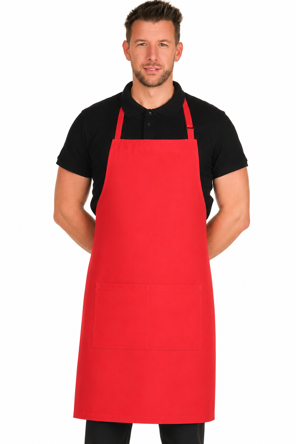 9534106 - DELANTAL PETO AJUSTABLE HEBILLAS SARGA POLIÉSTER ROJO