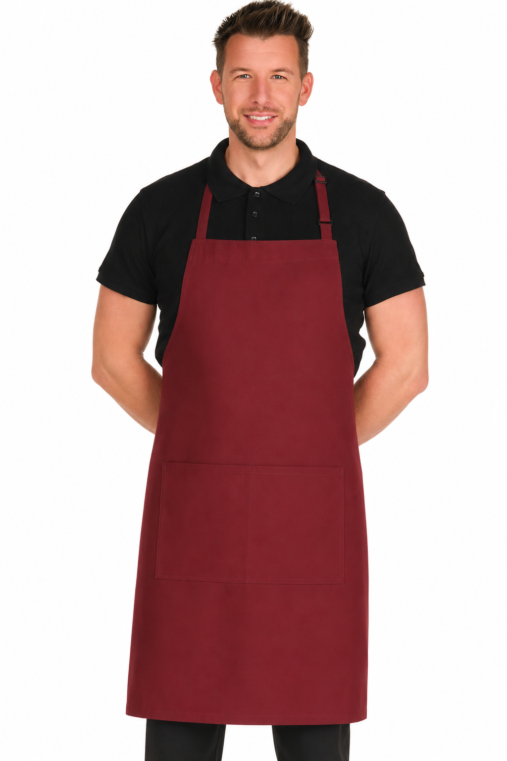 9534110 - DELANTAL PETO AJUSTABLE HEBILLAS SARGA POLIÉSTER GRANATE