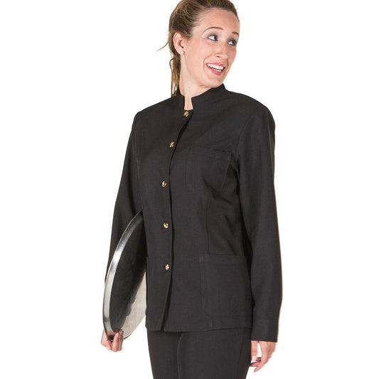 963200-001 - CHAQUETA MUJER MAO NEGRA BOTON DORADO