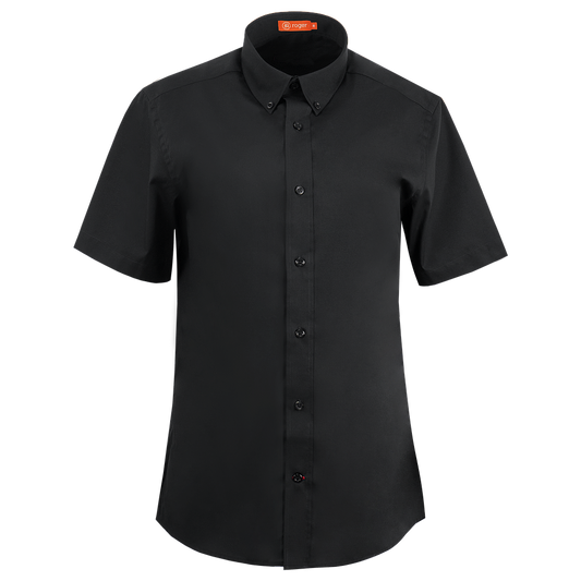 972139-07 - CAMISA HOMBRE CUELLO CAMISERO MANGA CORTA LONDON NEGRO