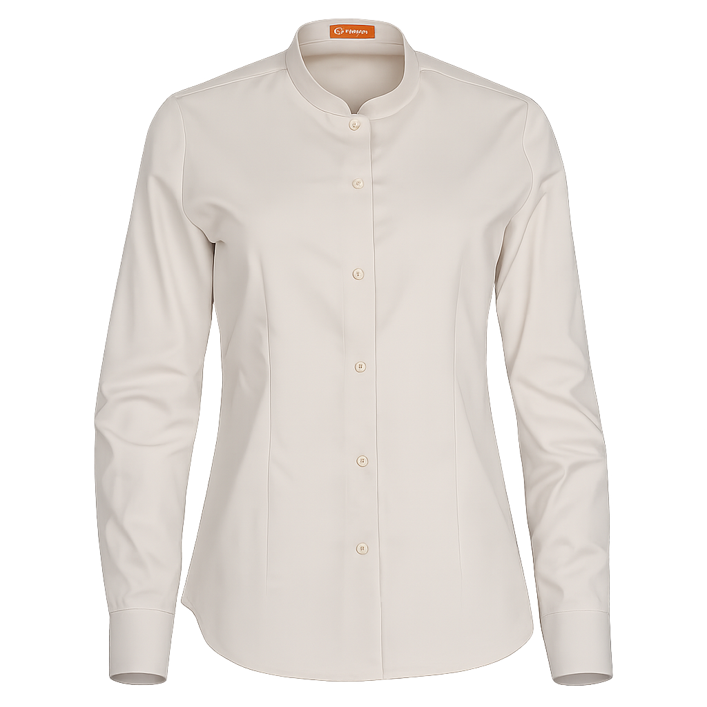 977137-15 - CAMISA MUJER CUELLO MAO MANGA LARGA DAYTONA BEIGE