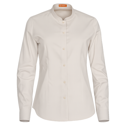977137-15 - CAMISA MUJER CUELLO MAO MANGA LARGA DAYTONA BEIGE