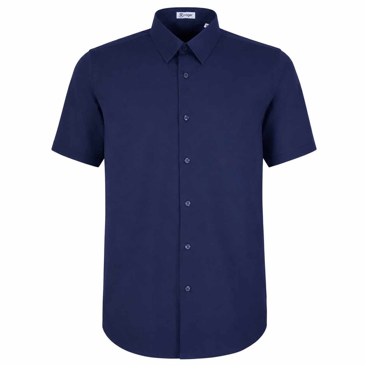 981138-04 - CAMISA HOMBRE CUELLO CAMISERO MANGA CORTA ALAMEDA MARINO