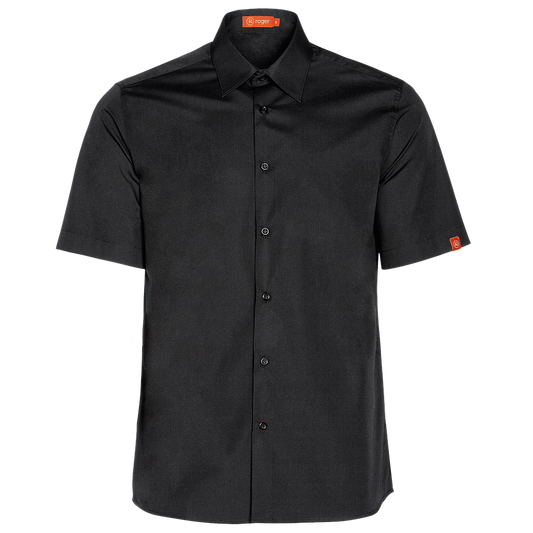 981139-07 - CAMISA HOMBRE CUELLO CAMISERO MANGA CORTA MILAN NEGRO