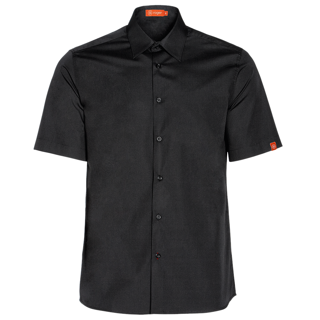 981141-07 - CAMISA HOMBRE CUELLO CAMISERO MANGA CORTA BELMONDO NEGRO