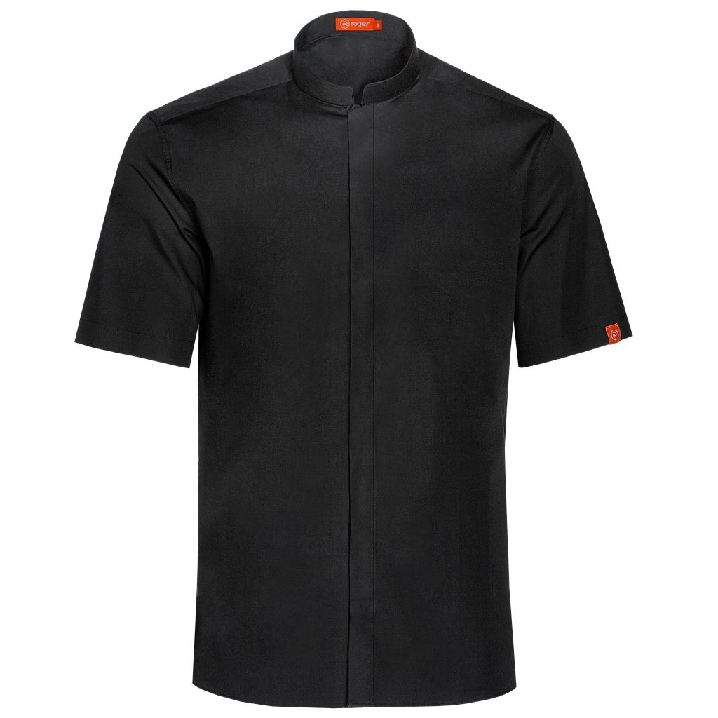 983139-07 - CAMISA HOMBRE CUELLO MAO MANGA CORTA DINAR NEGRO