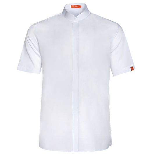 983139-13 - CAMISA HOMBRE CUELLO MAO MANGA CORTA DINAR BLANCO