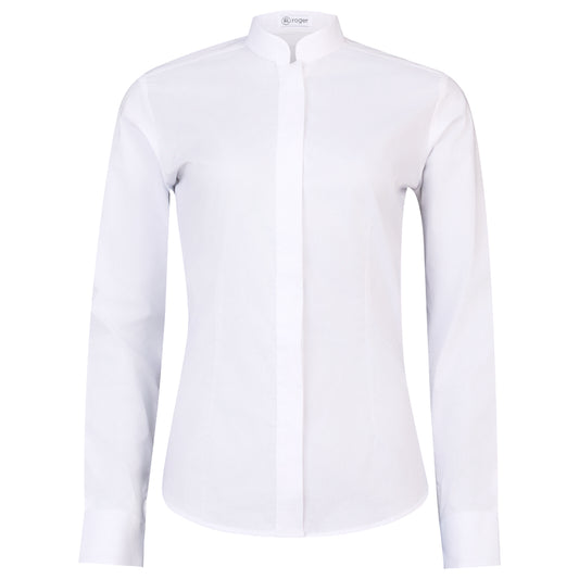 984138-13 - CAMISA MUJER CUELLO MAO MANGA LARGA ALAMEDA BLANCO