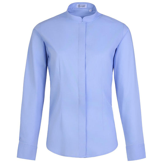 984138-19 - CAMISA MUJER CUELLO MAO MANGA LARGA ALAMEDA CELESTE