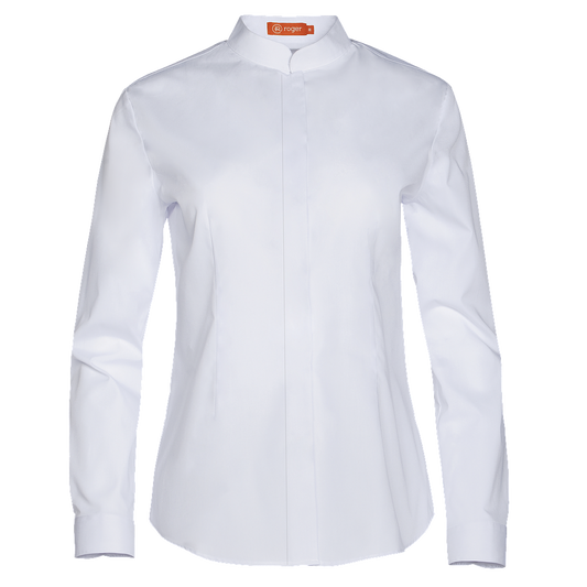 984139-13 - CAMISA MUJER CUELLO MAO MANGA LARGA DINAR BLANCO