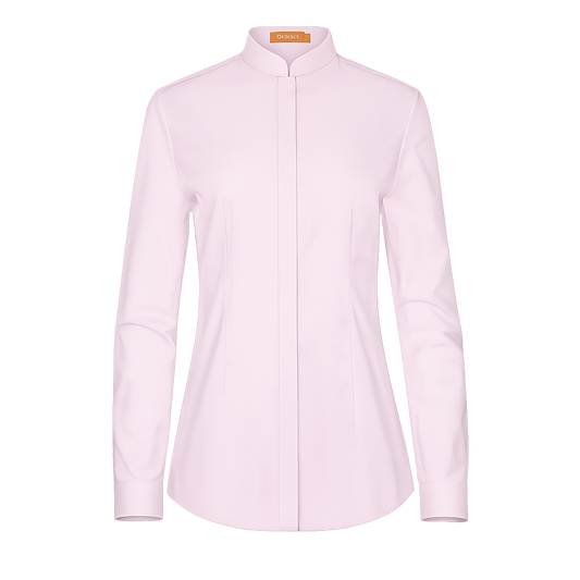 984139-38 - CAMISA MUJER CUELLO MAO MANGA LARGA DINAR ROSA
