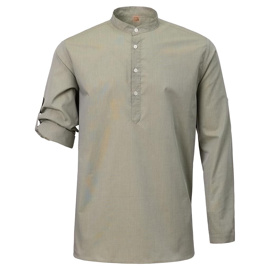 986148-196 - CAMISA POLERA HOMBRE BASSA VERDE SALVIA